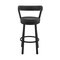 Armen Living Bryant 30" Bar Height Swivel Bar Stool in Black Finish and Black Faux Leather LCBYBABLBL30 - alternate 7